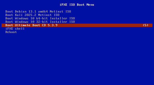iPXE Menu